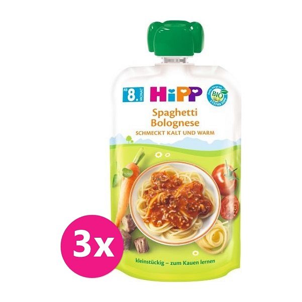 3 x HiPP BIO Boloňské špagety od uk. 7. měsíce, 130 g
