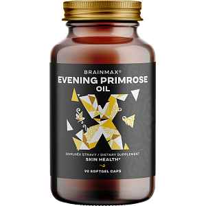 BrainMax Evening Primrose oil, pupálkový olej, 90 rostlinných softgelových kapslí