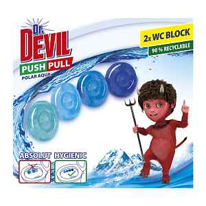 Dr. Devil WC blok gel bez košíku Polar Aqua 2x 20 g 40 g