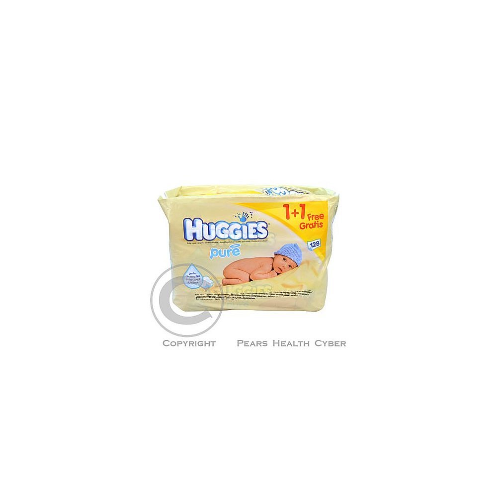 Huggies wipes Pure (2x56) žluté