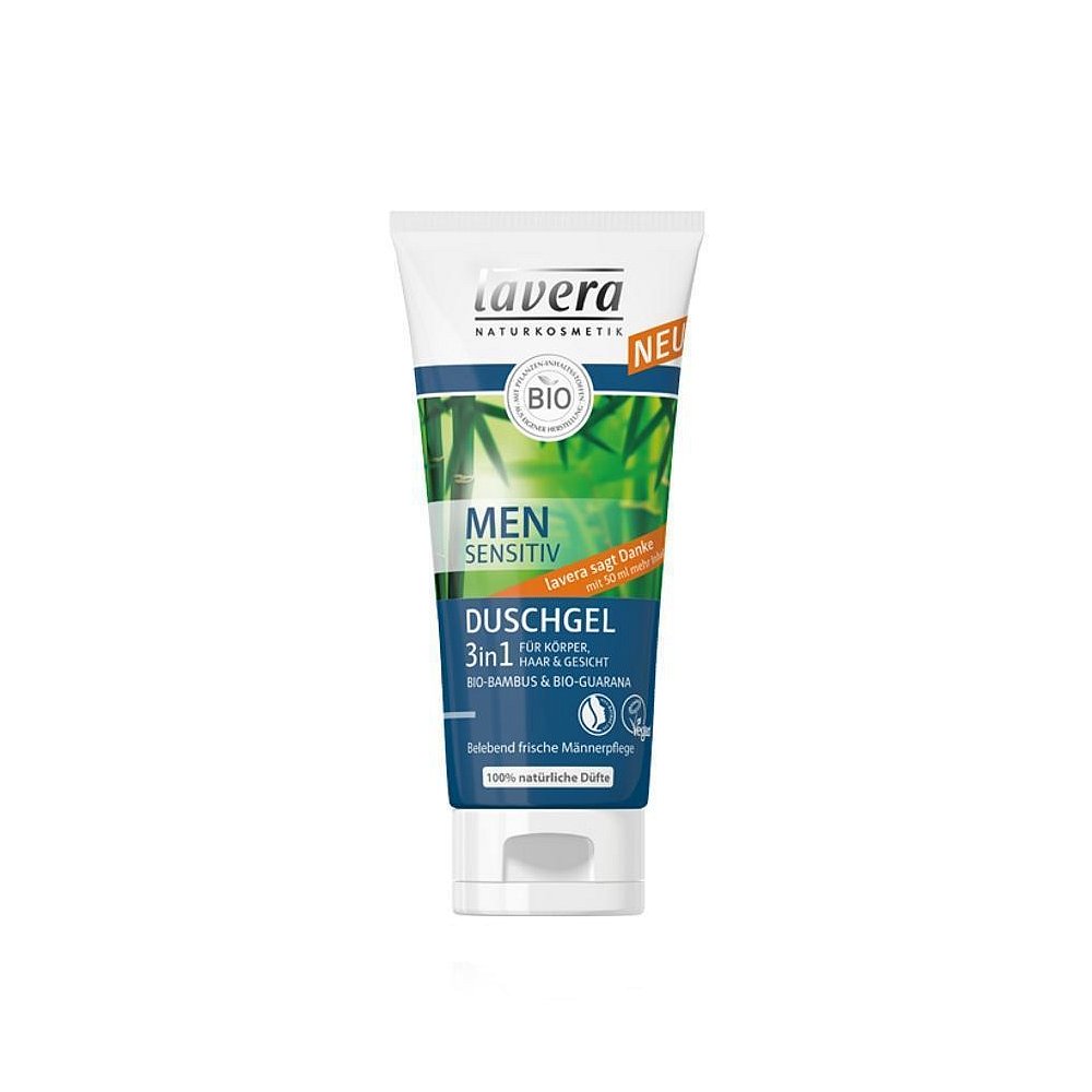 LAVERA Men Sensitiv Vlasový&tělový šampon 3v1 Pro muže 200 ml