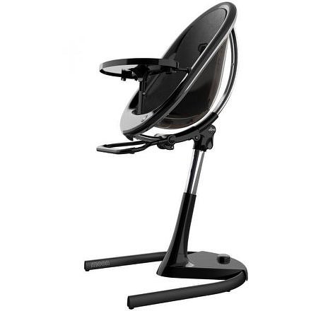 Židlička Moon 2G chrom / černá + opěrka nohou