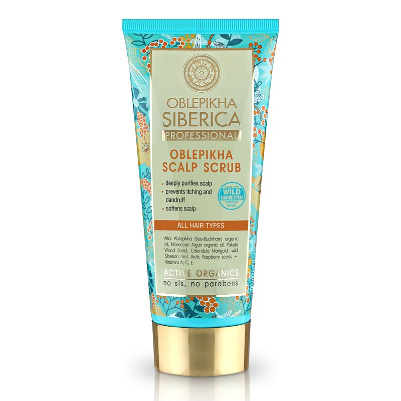 Natura Siberica Rakytníkový peeling pro vlasovou pokožku 200 ml