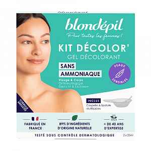Blondépil Decolor’ set pro bělení chloupků na obličeji bez amoniaku 4 ks