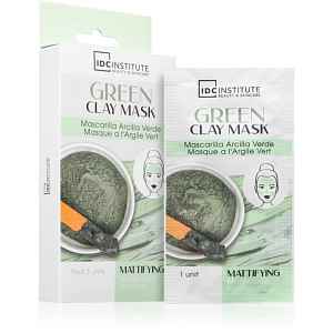 IDC Institute Green Clay Mask čisticí zmatňující maska s bambuckým máslem 3x8 g