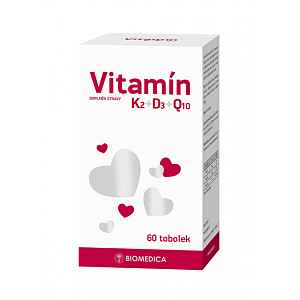 Vitamín K2+D3+Q10 Biomedica 60 tobolek