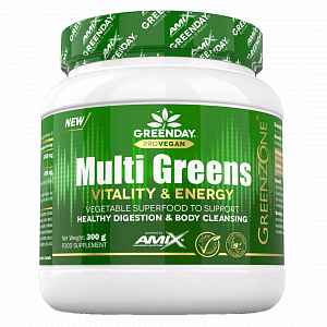 Amix Nutrition ProVegan MultiGreens Vitality & Energy 300g - pomeranč