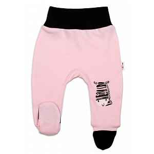 Baby Nellys Kojenecké polodupačky, růžové - Zebra