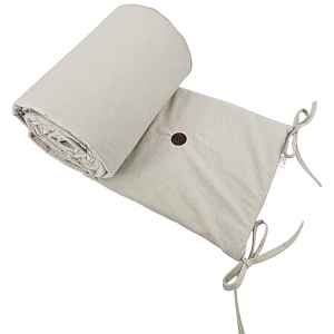 EKO Mantinel do postýlky bavlněný Velvet Light Beige 180cm
