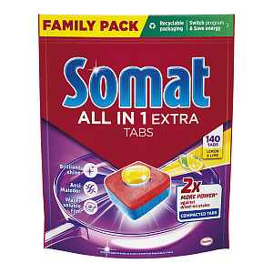 SOMAT All in 1 Extra Tablety do myčky Lemon Family 140 ks