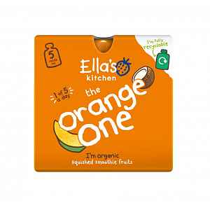 5x ELLA'S Kitchen, Ovocné pyré - Orange One (Mango) 90 g - Ella's Kitchen Ovocné pyré Orange One Mango PACK 5ks