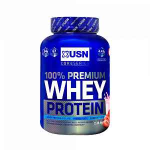USN 100% Whey Protein Premium jahoda se smetanou 2280g