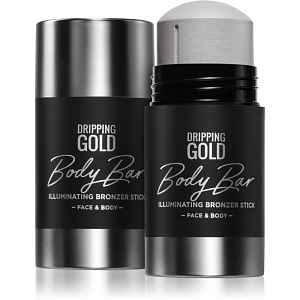 Dripping Gold Luxury Tanning Illuminating Stick rozjasňující bronzer na obličej a tělo odstín Silver 36 g