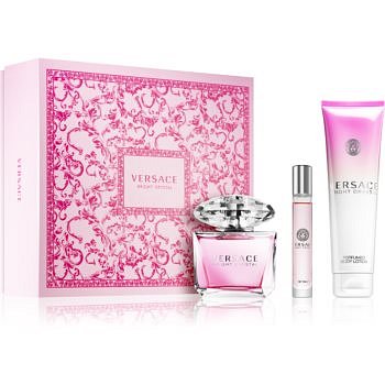 Versace Bright Crystal dárková sada XIV. toaletní voda 90 ml + tělové mléko 150 ml + toaletní voda 10 ml