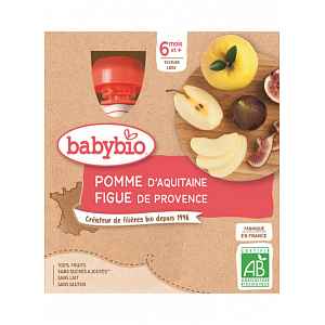 BABYBIO Jablko a fík 4 x 90 g