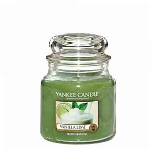 Yankee Candle Aromatická svíčka Classic střední Vanilka a limetka  411 g