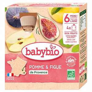 BABYBIO Jablko a fík 4 x 90 g