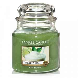 Yankee Candle Aromatická svíčka Classic střední Vanilka a limetka  411 g