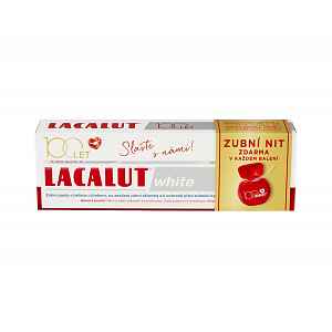 Lacalut White 100 let edice zubní pasta 75 ml + dentální nit
