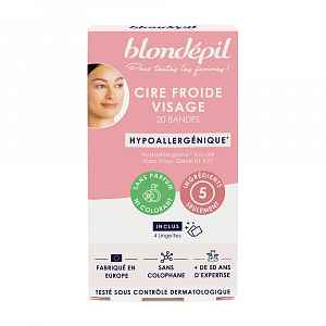 Blondépil Hypoalergenní studené voskové pásky na obličej 20 ks