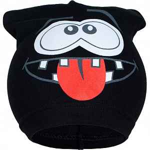 New Baby Jarní dětská čepička  smíšek černá, vel. 104 (3-4r)