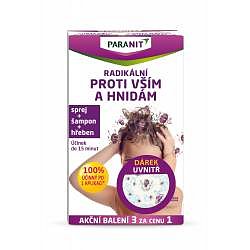 Paranit Radikální set proti vším sprej + šampon + hřeben + dárek