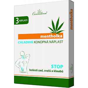 Cannaderm mentholka CHLADIVÁ KONOPNÁ NÁPLAST 3ks