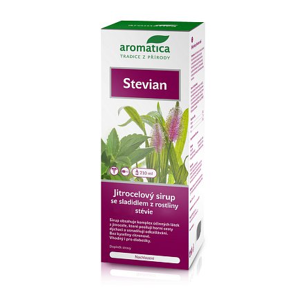 AROMATICA STEVIAN sirup s přírod.sladidlem 210ml