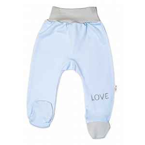 Baby Nellys Kojenecké polodupačky, modré - Love vel.  68