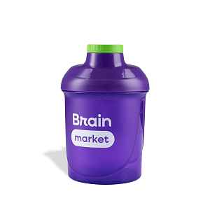 BrainMarket plastový shaker (šejkr), fialový, 300 ml