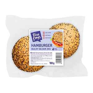 FREE DAYS Bezlepková hamburger bulka sezam 2 kusy