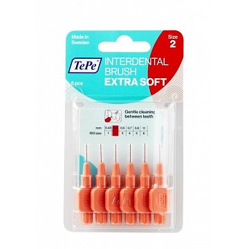 TePe meziz.kart. ExtraSoft 0.5mm 6ks pastel červ.