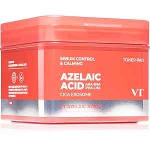 VT Cosmetics Azelaic Acid Sebum Control & Calming Toner Pad tonizační polštářky pro výživu a hydrataci 60 ks