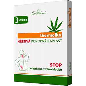 Cannaderm thermolka HŘEJIVÁ KONOPNÁ NÁPLAST 3ks