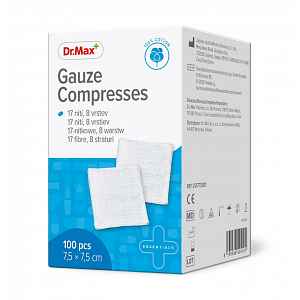 Dr. Max Gauze Compresses 7,5x7,5 cm 100 ks