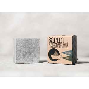 Sapunoteka Soap Sea Salt Mint, Anise & Charcoal 115g - Máta, anýz a aktivní uhlí