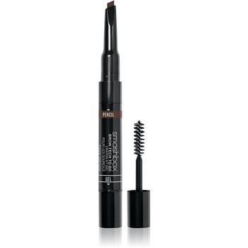 Smashbox Brow Tech to Go tužka a gel na obočí v jednom odstín Dark Brown 2,9 g