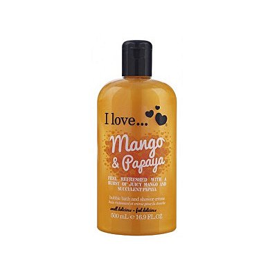 I Love Mango & Papaya koupelový a sprchový krém s vůní manga a papáji  500 ml