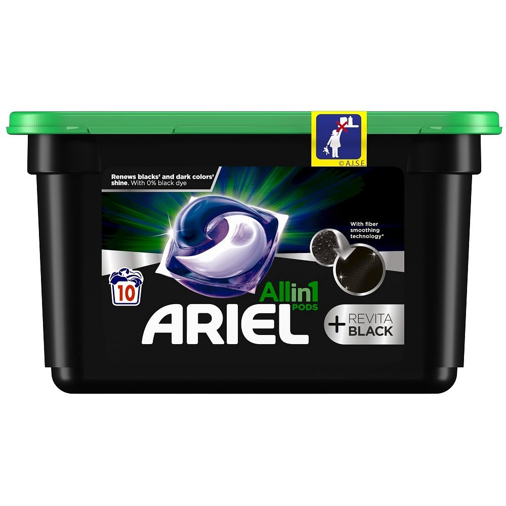 Ariel All in1 Black gelové kapsle na praní, 10 praní 10 ks