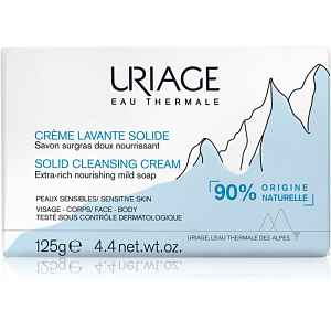 Uriage Hygiène Solid Cleansing Cream jemný čisticí krém s termální vodou z francouzských Alp 125 g