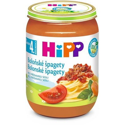 HIPP BABY BIO Špagety v boloňské omáčce 190g