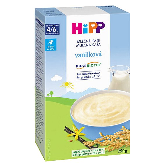 Hipp Mléčná kaše první vanilková 250g