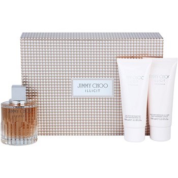 Jimmy Choo Illicit dárková sada I. parfémovaná voda 100 ml + tělové mléko 100 ml + sprchový gel 100 ml