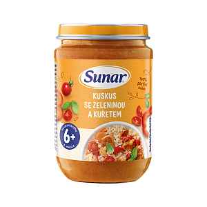 Sunar Příkrm Kuskus se zeleninou a kuřetem 6m+ 190 g