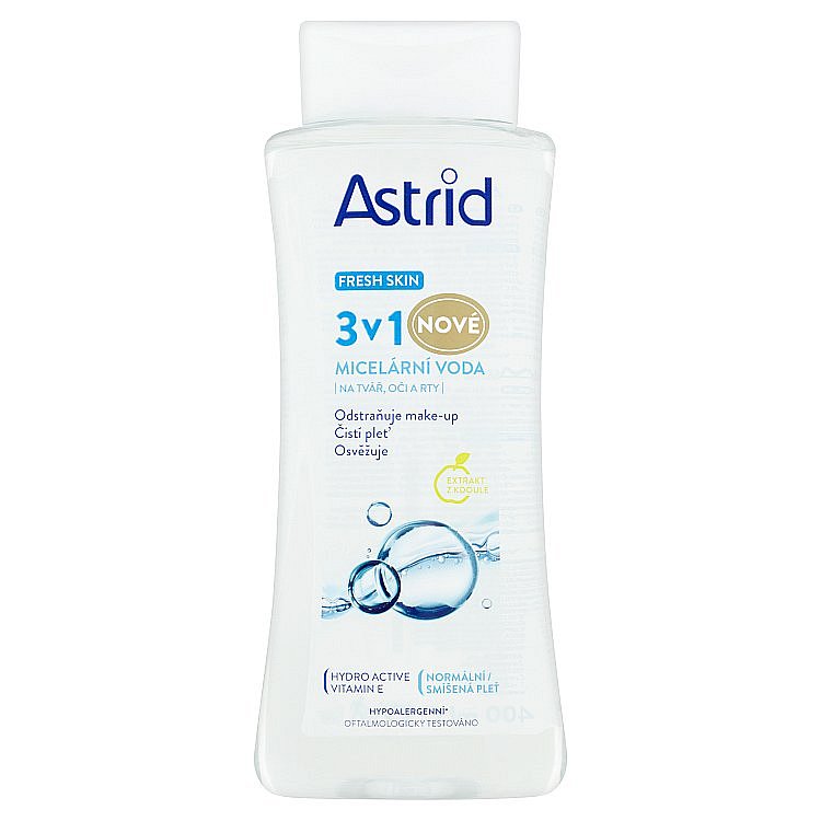 Astrid Fresh Skin micelární voda 3 v 1 pro normální a smíšenou pleť 400 ml