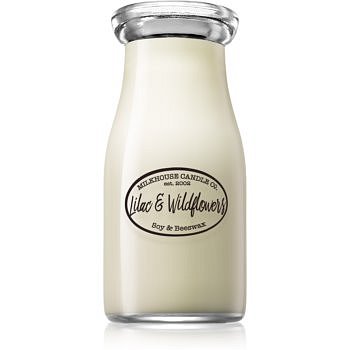 Milkhouse Candle Co. Creamery Lilac & Wildflowers vonná svíčka Milkbottle 227 g