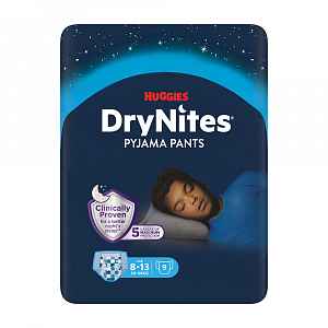 Plenkové kalhotky Dry Nites pro chlapce s váhou 27-57kg.