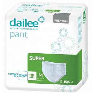 Dailee Pant Premium super m, kalhotky absorpční natahovací, 15ks