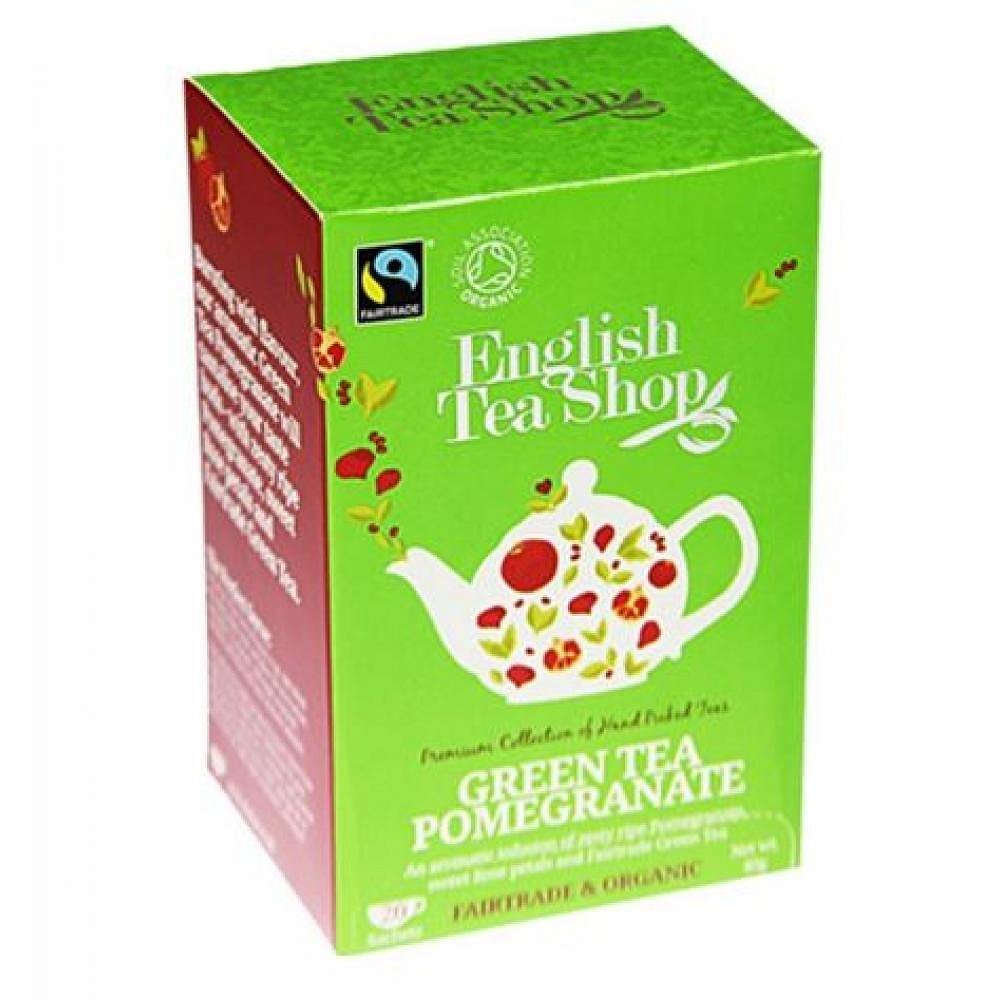 English Tea Shop Bio Fairtrade Zelený čaj Granátové jablko 20 s.