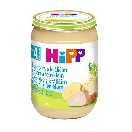 HIPP BABY Brambory s králičím masem a fenyklem 190g